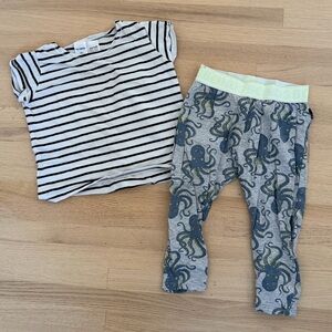 Bonds Black and White Striped Tee